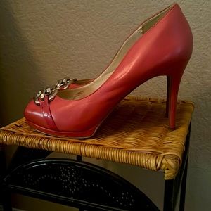 Nine West pumps coral
